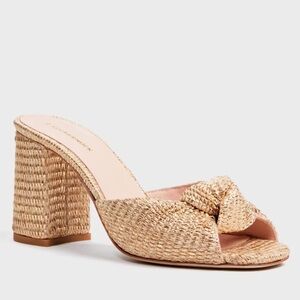 Tuckernuck gold raffia Blake heels size 6 new